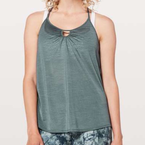 lululemon athletica Tops - Lululemon Tighten Up Tank Sea Steel Green
